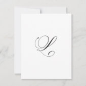 Custom Script Monogram "L" ノートカード (正面)