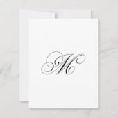 Custom Script Monogram "M" ノートカード (正面)