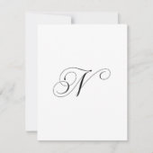 Custom Script Monogram "N" ノートカード (正面)