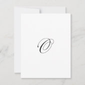Custom Script Monogram "O" ノートカード (正面)