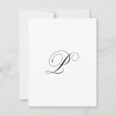 Custom Script Monogram "P" ノートカード (正面)