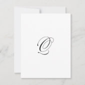 Custom Script Monogram "Q" ノートカード (正面)