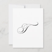 Custom Script Monogram "T" ノートカード (正面)