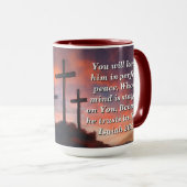 Custom Scripture Faith Coffee Mug Isaiah 26:3 マグカップ (正面右)