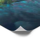 Custom Sea Turtle Image Poster Coastal Room Decor ポスター (角)