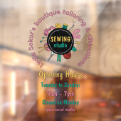 Custom Seamstress Tools QR Code Window Cling ウィンドウサイン (シート2)