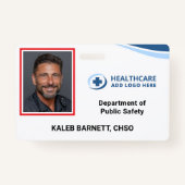Custom Security Hospital Employee Photo ID Badge バッジ (正面)