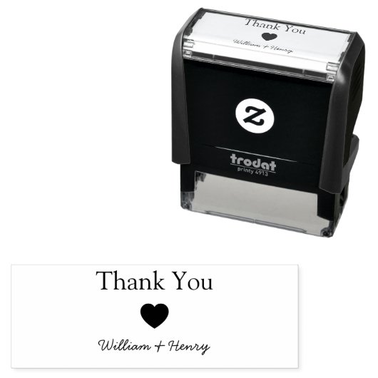 Custom Self Ink Thank You Business セルフインキングスタンプ (インサイチュ)