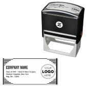 Custom Self-Inking Return Address| Business Logo  セルフインキングスタンプ (インサイチュ)