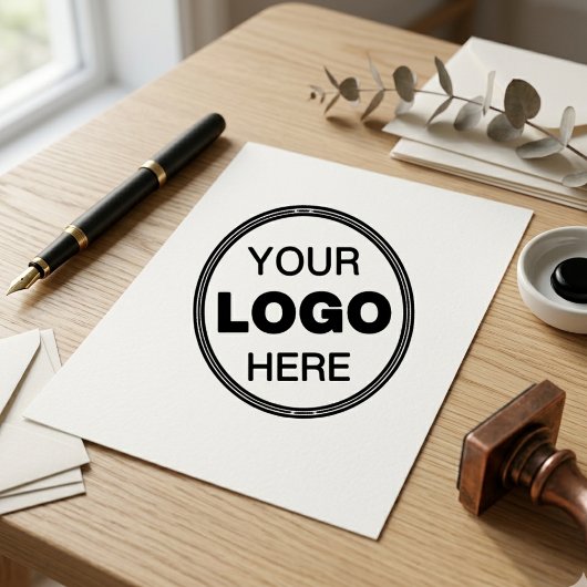 Custom Self-Inking Return Address| Business Logo ラバースタンプ