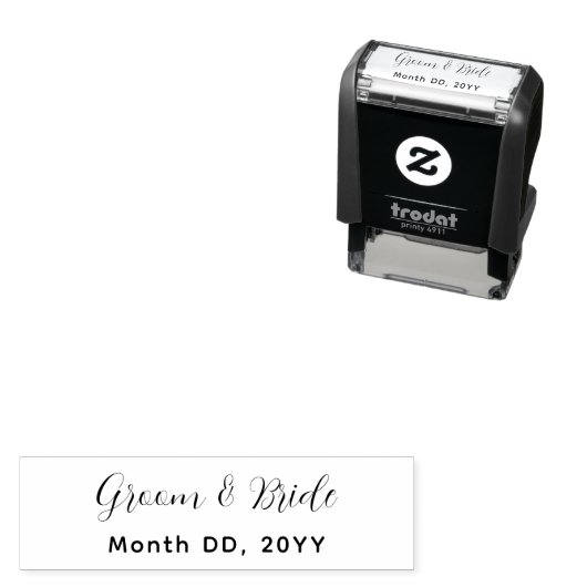 Custom Self Inking Stamp for Couples Names Date セルフインキングスタンプ (インサイチュ)