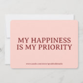 Custom Self-Love and Confidence Gift Card for Her シーズンカード (正面)