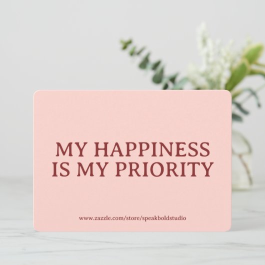 Custom Self-Love and Confidence Gift Card for Her シーズンカード (スタンド正面)