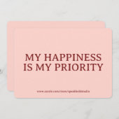 Custom Self-Love and Confidence Gift Card for Her シーズンカード (正面/裏面)