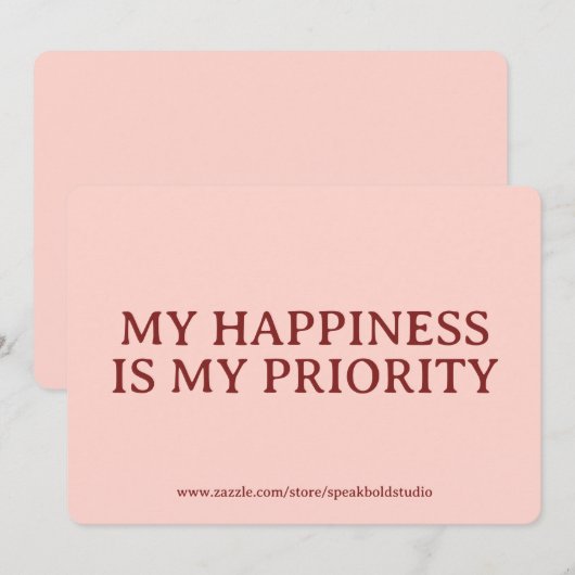 Custom Self-Love and Confidence Gift Card for Her シーズンカード (正面/裏面)