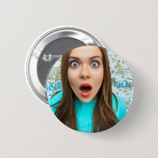 Custom Selfie | Upload Your Face Fun Design 缶バッジ (正面&裏面)