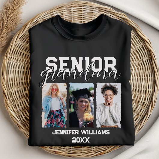 Custom Senior Grandma Graduation Photo & Name Tシャツ