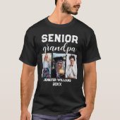 Custom Senior Grandpa Graduation Photo & Name Tシャツ (正面)
