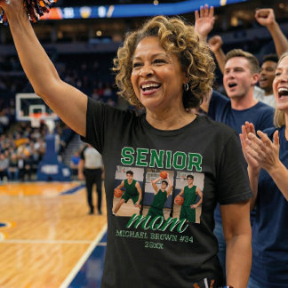 Custom Senior Mom Graduation Photo & Name Tシャツ