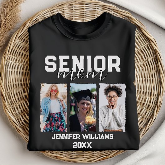 Custom Senior Mom Graduation Photo & Name Tシャツ
