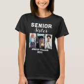 Custom Senior Sister Graduation Photo & Name Tシャツ (正面)