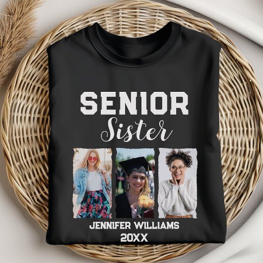 Custom Senior Sister Graduation Photo & Name Tシャツ