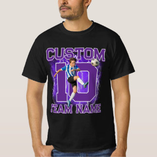 Custom senior soccer player, team name & number  tシャツ