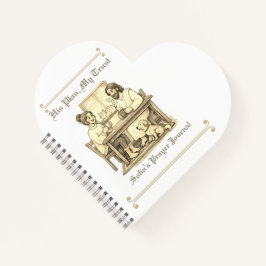 Custom Sepia Jesus Heart Minimalist Notebook ノートブック
