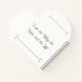 Custom Sepia Jesus Heart Minimalist Notebook ノートブック (裏面)