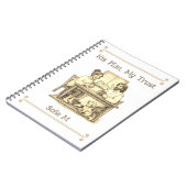 Custom Sepia Jesus Minimalist Prayer Journal ノートブック (左側)