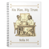 Custom Sepia Jesus Minimalist Prayer Journal ノートブック (正面)