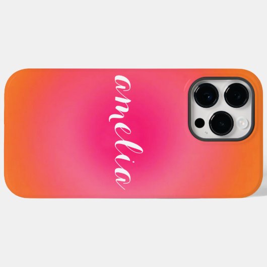 Custom Serif Name Phone Case – Bold Gradient  Case-Mate iPhoneケース (裏面 (横))