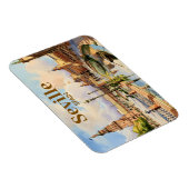 Custom Seville Spain Plaza de Espana Watercolor マグネット (右側)