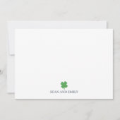 Custom Shamrock Painting Irish Stationary サンキューカード (正面)