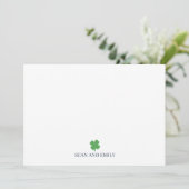 Custom Shamrock Painting Irish Stationary サンキューカード (スタンド正面)