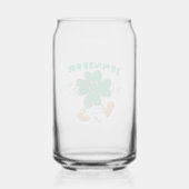 Custom Shamrock, Personalized firstName St Patrick ガラス缶 (裏面)