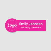 Custom Shaped Employee Pin Name Tag  名札 (正面)