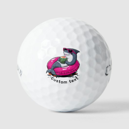 Custom Shark Vacation Golf Ball Gift - Shark Lover ゴルフボール (正面)