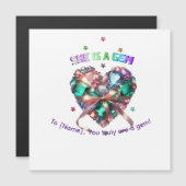 Custom She Is A Gem Heart Gemstone Gift (正面/裏面)