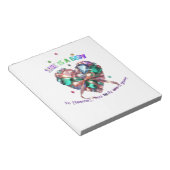 Custom She Is A Gem Heart Gemstone Gift ノートパッド (アングル)