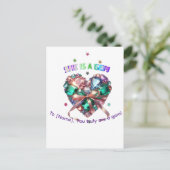 Custom She Is A Gem Heart Gemstone Gift ポストカード (スタンド正面)