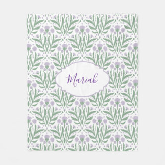 Custom sherpa baby blanket with personalized name. フリースブランケット