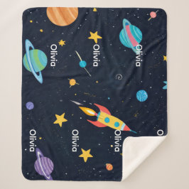 Custom Sherpa Blanket – Add Your Name シェルパブランケット