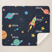 Custom Sherpa Blanket – Add Your Name シェルパブランケット (正面(横))