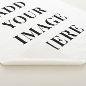 Custom Sherpa Blanket Add Your Photo Optional Text シェルパブランケット (3/4)