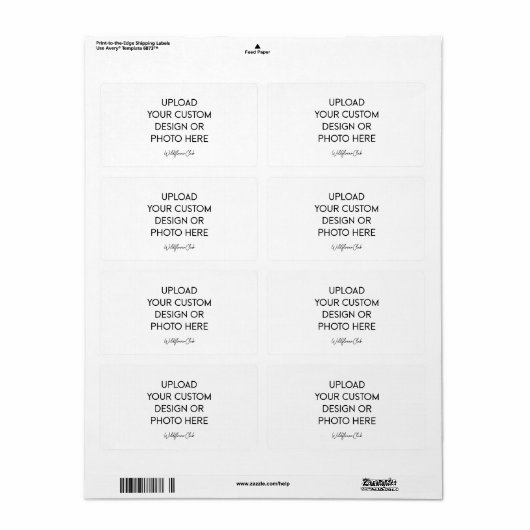 Custom Shipping Labels ラベル (フルシート)