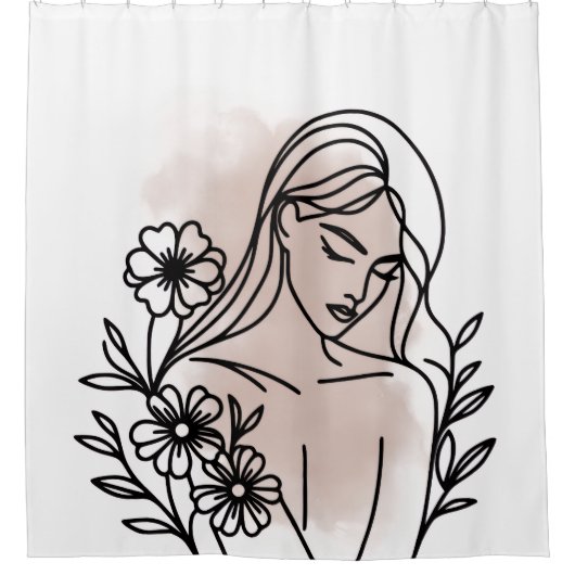 Custom Shower Curtain シャワーカーテン (正面)