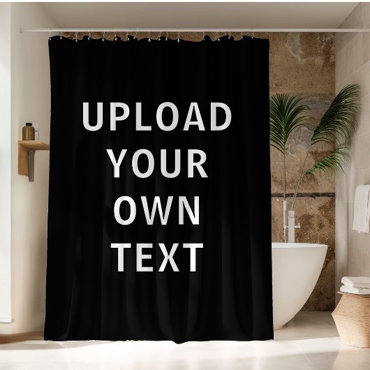 Custom Shower Curtain Add Your Photo and or Text  シャワーカーテン
