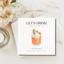 Custom Signature Cocktail Wedding Napkins  スタンダードカクテルナプキン