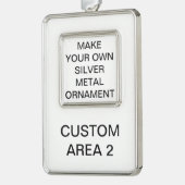 Custom Silver Color Metal Christmas Tree Ornament シルバープレートフレームオーナメント (左)
